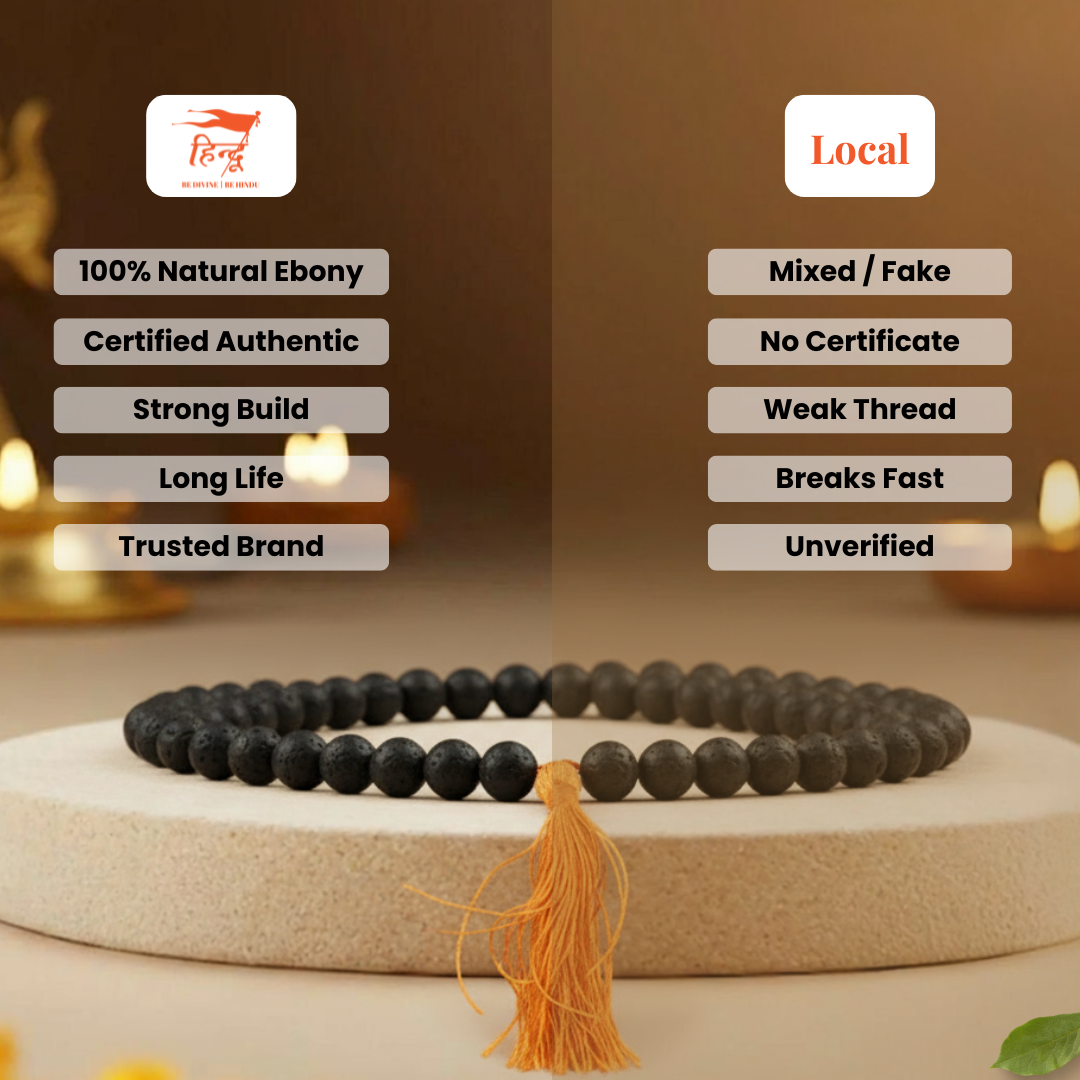 8MM Karungali Bracelet (25+5 beads)