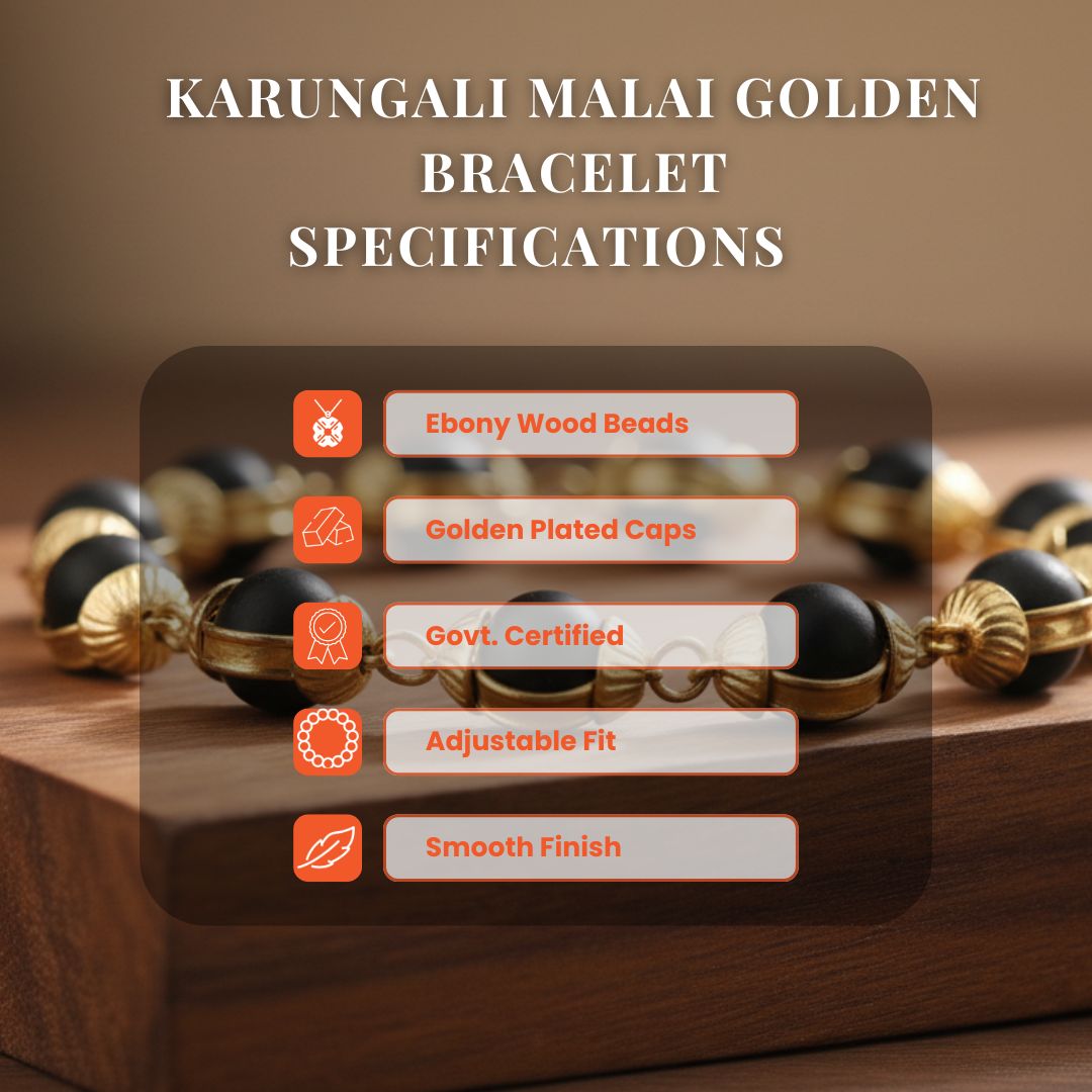 8MM Karungali Bracelet (25+5 beads)