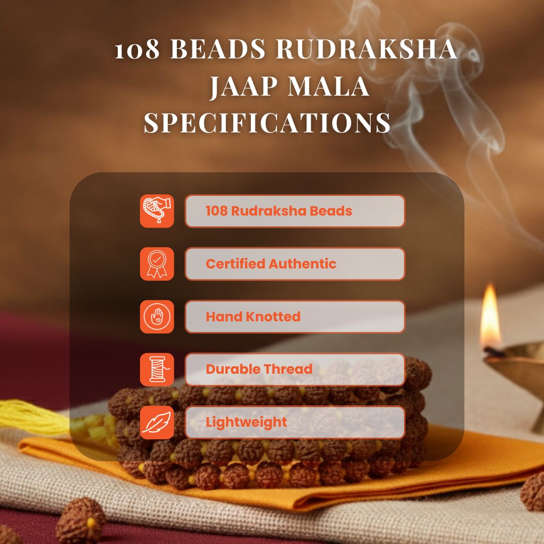 5MM Rudraksha Mala (108+1 beads)