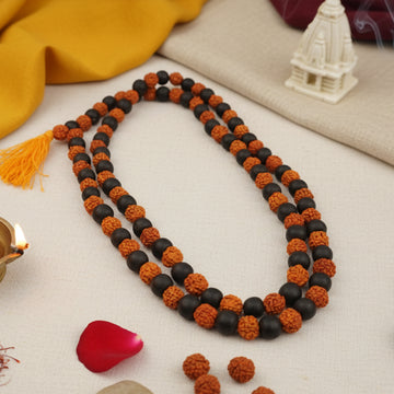 Rudraksha Karungali Mala (108+1 beads)