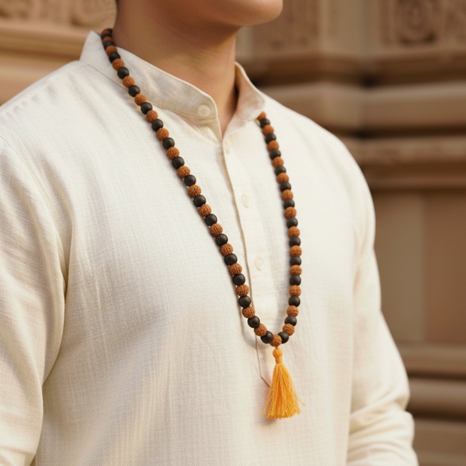 Rudraksha Karungali Mala (108+1 beads)